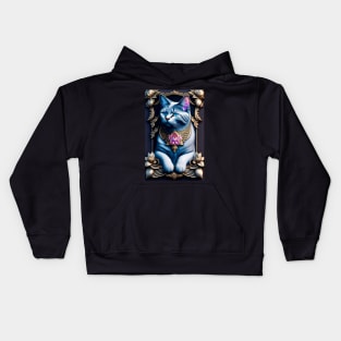 Victorian British Shorthair Cat Kids Hoodie